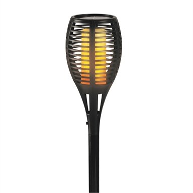 Lytworx 59cm Solar Tiki Torch With Flameless LED Candle - Warm White