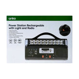 Anko Rechargeable Power Station with Light and Radio