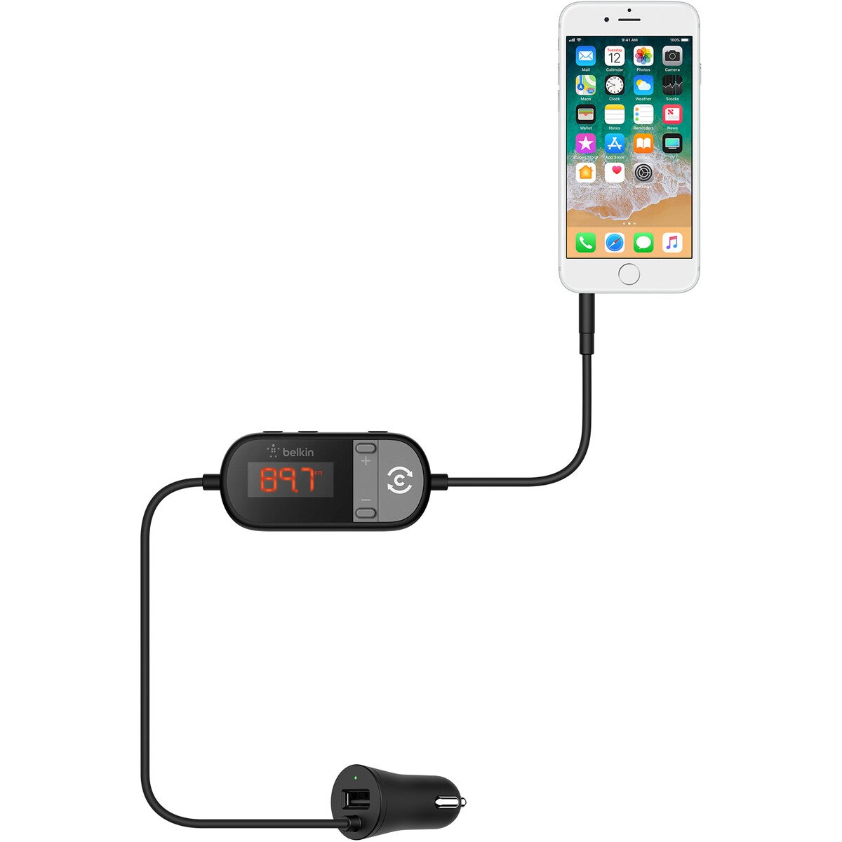 Belkin TuneCast In-Car 3.5mm to FM Transmitter - TheITmart
