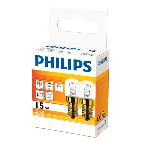 Philips 15W T22 Oven Globe Clear E14 - 2 pack - TheITmart