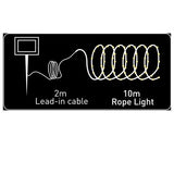 Arlec 10m Warm White Solar Powered Thin LED Rope Light - TheITmart