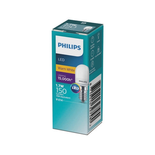 Philips 1.7W 150lm T25 Warm White E14 LED Appliance Pilot Globe