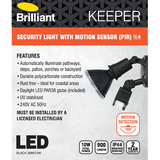 Brilliant Lighting 10W PAR38 Keeper Security Light With PIR Motion Sensor - TheITmart