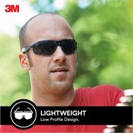 3M Black Grey Flat Temple Safety Glasses with UV Protection - TheITmart