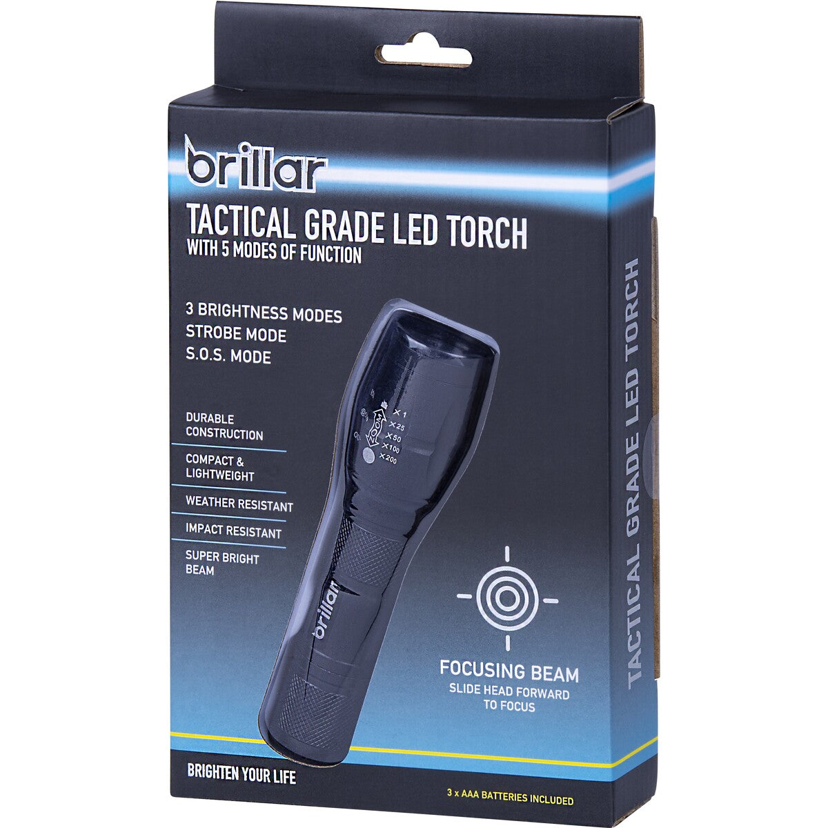 Brillar Tactical Grade 5 Mode Torch - TheITmart