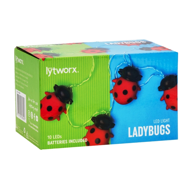 Lytworx Warm White LED Battery Operated Lady Bird Party Light - 10 Pack - TheITmart