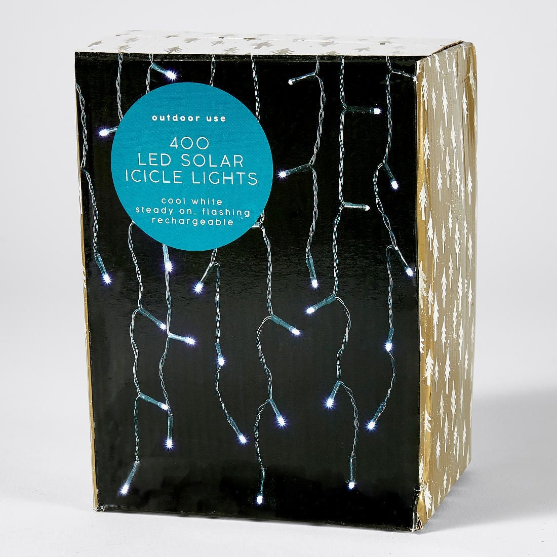 Christmas 400 LED Cool White Solar Icicle Lights /Rechargeable - TheITmart