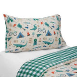 Camping Reversible Quilt Cover Set - Single Bed/ Printed Exclusive Design