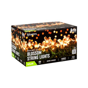 Lytworx Solar Warm White Blossom String Lights - 200 Pack