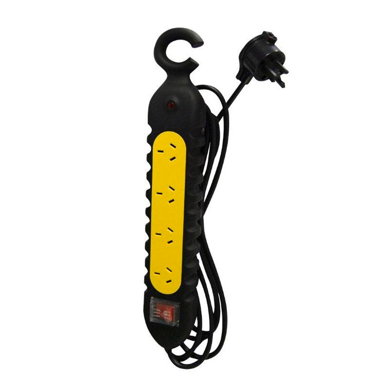 HPM 4 Outlet Heavy Duty Plugboss Powerboard - Black – TheITmart