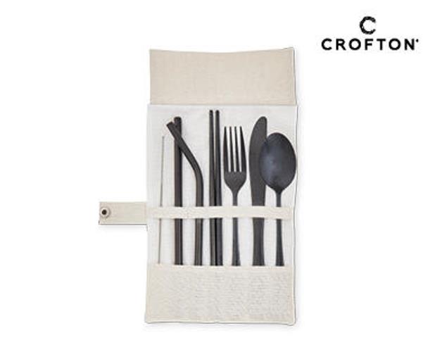Reusable Cutlery 7 Piece Set - Black/White/Multi-Color/Gold