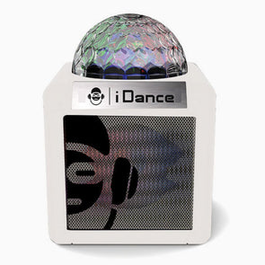 iDance Cube Bluetooth Party Speaker CN1/5W/Disco Ball- White / Pink