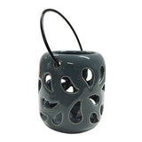 Classic Teal- White- Grey- Apricot Poppy Lantern Outdoor Use