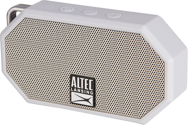 Altec Lansing IMW257-AB H20 Bluetooth Speaker - White /IP67/Rugged Design/AUX/Clip