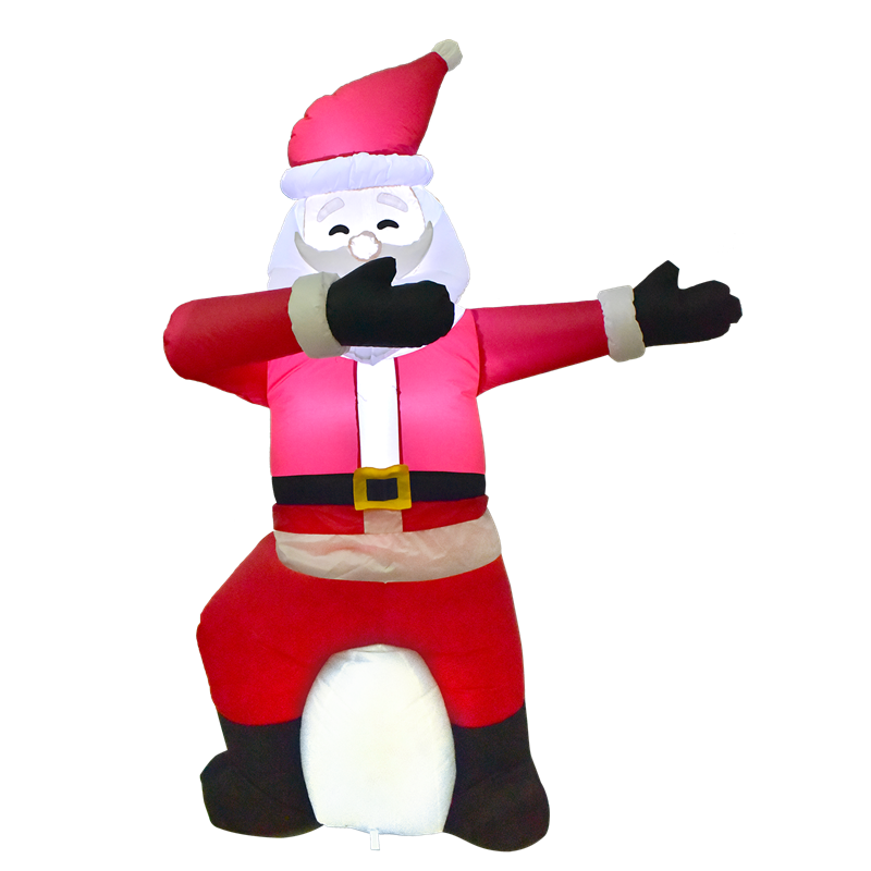 Click Animated Dancing Santa Festive Light Up Inflatable - TheITmart