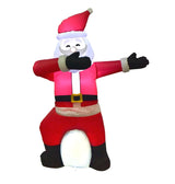 Click Animated Dancing Santa Festive Light Up Inflatable - TheITmart