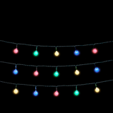 Christmas Festive Outdoor Rechargeable Solar 50 LED Multi-coloured Ball Lights - TheITmart