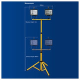 Arlec 1000W 3Globes Indoor/Outdoor Halogen Worklight With Tripod/Waterproof - TheITmart