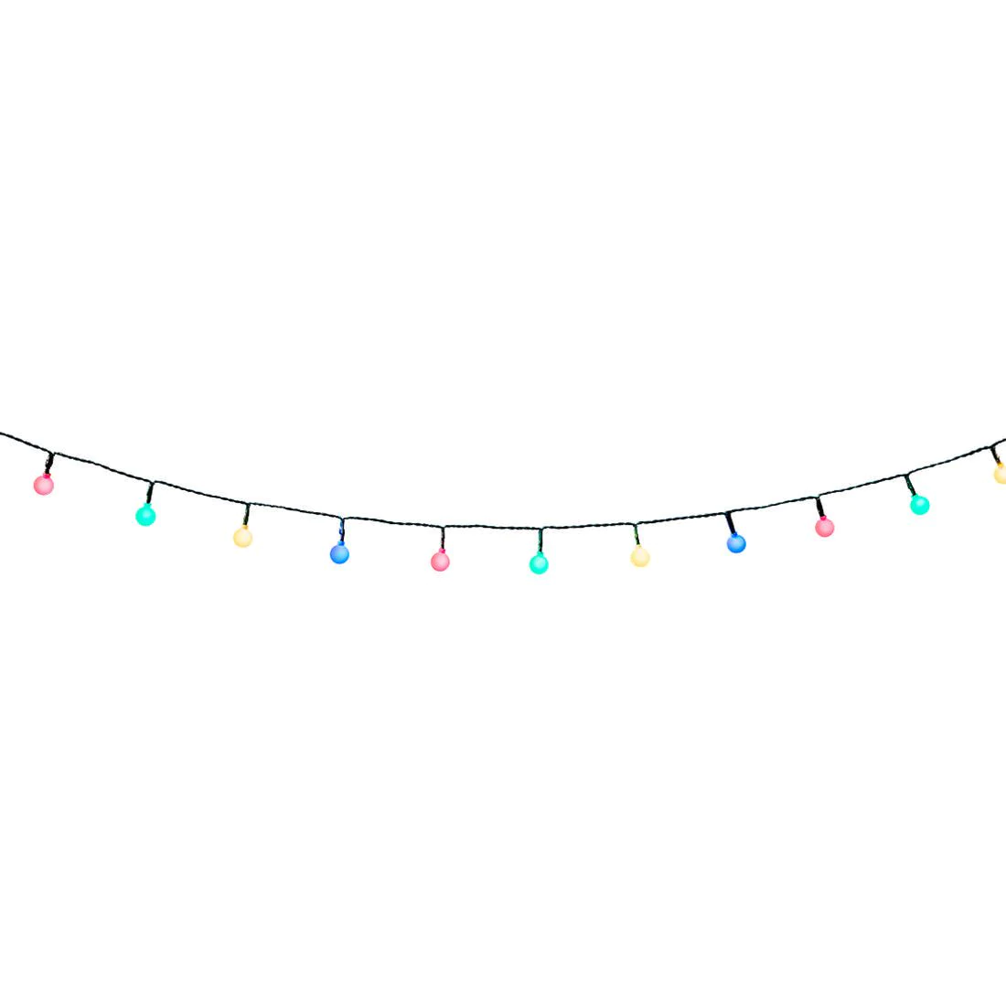 Christmas Festive Outdoor Rechargeable Solar 50 LED Multi-coloured Ball Lights - TheITmart