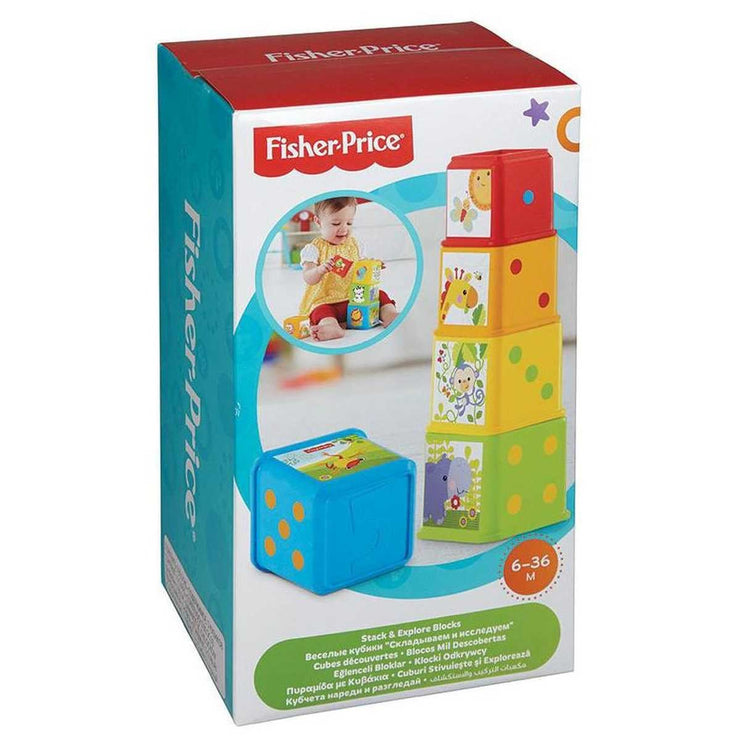 Fisher-Price Stack and Explore Blocks/ Suitable For Ages 0-12 Months