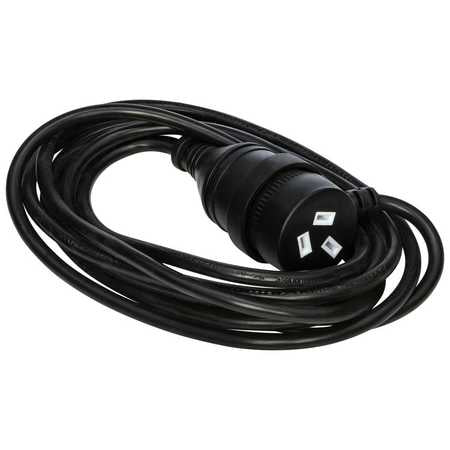 Chevron 3 Metre Extension Lead - Black