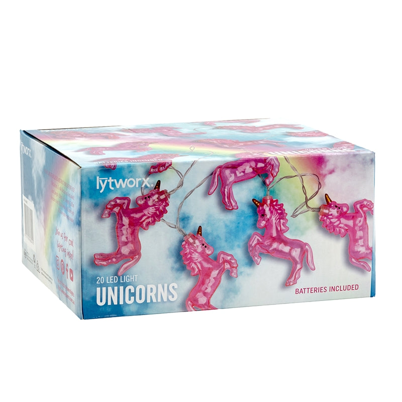 Lytworx LED Pink Battery Operated Unicorn Party Light - 20 Pack / 2.85m Lit length - TheITmart