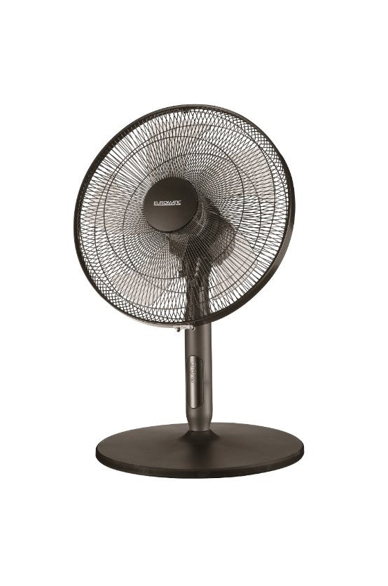 Euromatic 40cm Black Desk Fan/Soft Touch Control Panel/Remote Control Operation - TheITmart