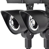Luxzone 21cm 100lm LED Solar Spotlight With Telescopic Zoomable Light Focus - 2 Pack