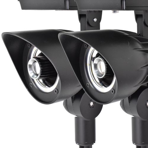 Luxzone 21cm 100lm LED Solar Spotlight With Telescopic Zoomable Light Focus - 2 Pack