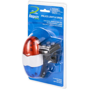 Repco Cycling Police Light & Siren for Bikes, Trikes, Ride On