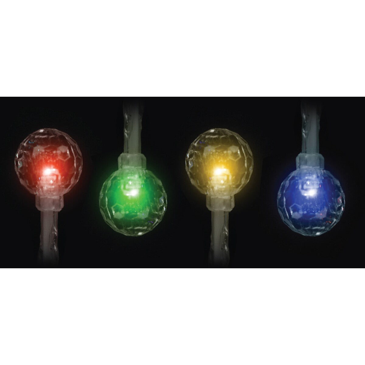 Mirabella Christmas Battery Operated 24 LED Crystal Ball Light Set - Multi-Colour
