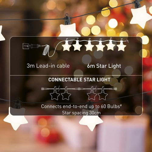 Arlec 20 Warm White Smart LED Low Voltage Connectable Star Lights