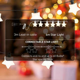 Arlec 20 Warm White Smart LED Low Voltage Connectable Star Lights