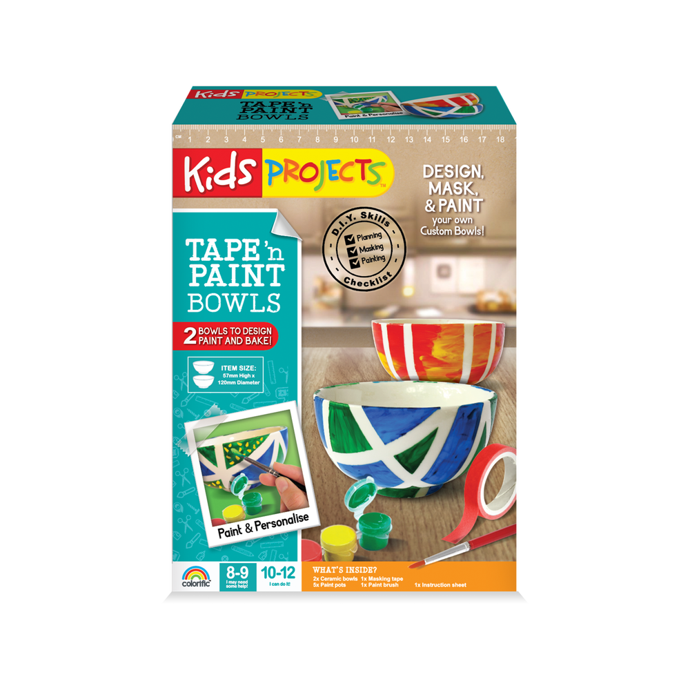 Kids Projects Tape 'n Paint Bowls/ Suitable for Ages 8+ Years