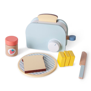 Wooden Toaster Playset - 11 Pieces Suitable Ages 3+ years