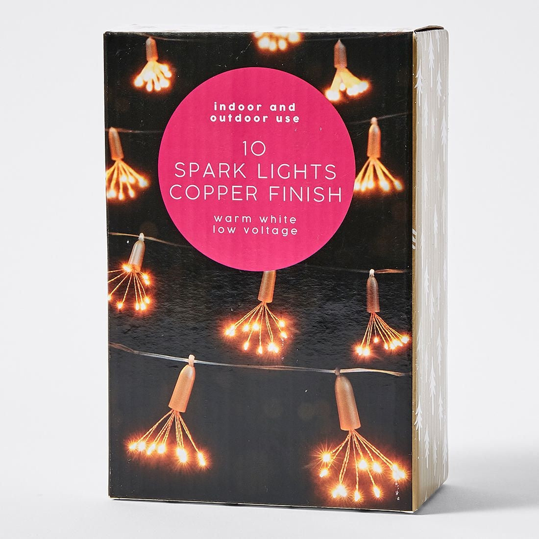 Christmas 10 Copper Finish /  Multi- Coloured Spark Lights