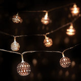 Christmas 12 Ball String Lights Warm White - TheITmart