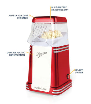 Nostalgia Retro Hot Air Popcorn Maker- RHP310