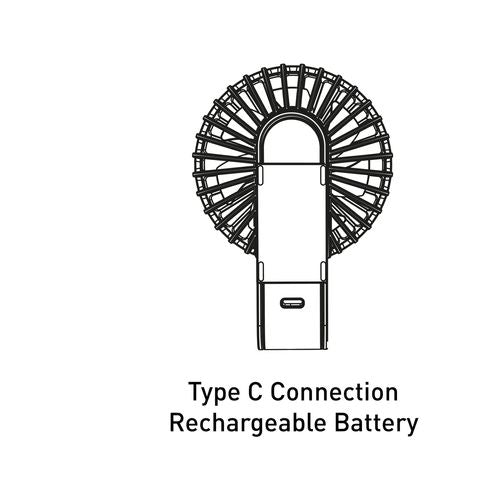 Click 8cm Handheld Rechargeable Foldable Mini Desk Fan – TheITmart