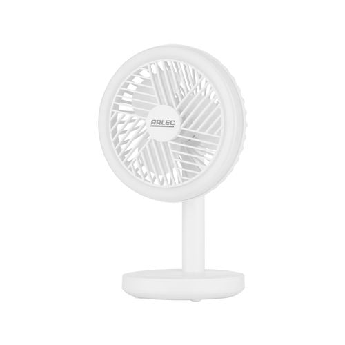 Arlec 13cm LED Light USB Desk Fan ADF2875WH - White