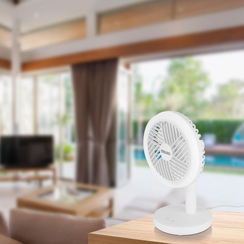 Arlec 13cm LED Light USB Desk Fan ADF2875WH - White