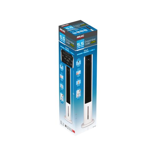 Arlec 5.5L Evaporative 3 in 1 Cooler Tower With Remote Control
