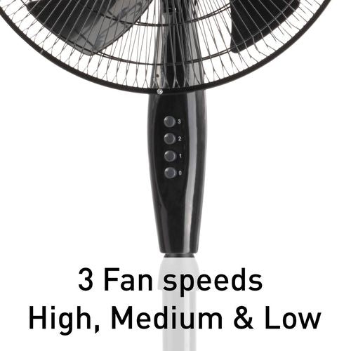 Arlec 40cm Black 5 Blade Pedestal Fan / APF4057B - TheITmart