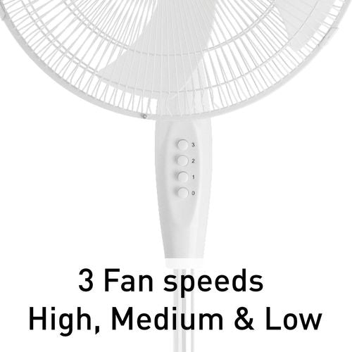 Arlec 40cm White 5 Blade Pedestal Fan /APF4057W