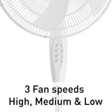 Arlec 40cm White 5 Blade Pedestal Fan /APF4057W