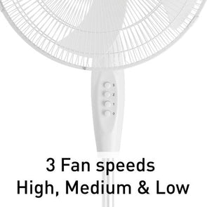 Arlec 40cm White 5 Blade Pedestal Fan /APF4057W