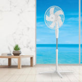 Arlec 40cm White 5 Blade Pedestal Fan /APF4057W