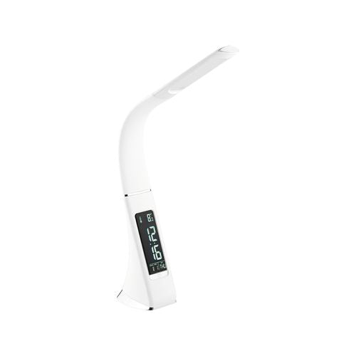 Verve Design White Angus LED Desk Lamp With USB Charging Port / Flexible Gooseneck
