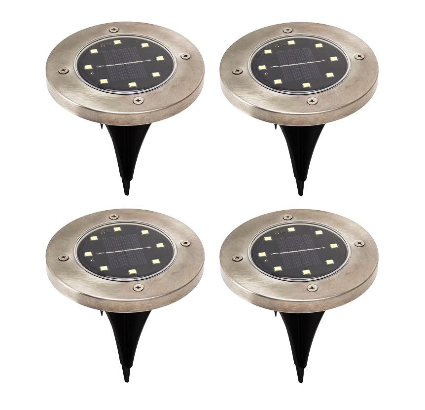 Anko 4 Piece LED Solar Ground Lights With Built-in Light Sensor