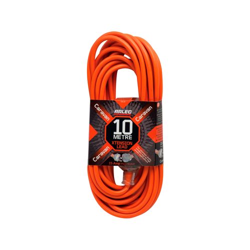 Arlec 10m 15A Caravan Heavy Duty Extension Lead - Orange